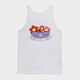 Positive skateboard smiley face Tank Top